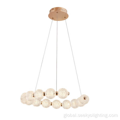 Shiny Acrylic Chandelier modern nordic pendant light in ring Factory